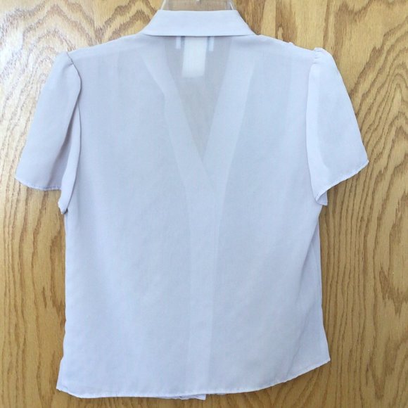 Bel Canto - Sheer violet short sleeve blouse - Picture 2 of 9